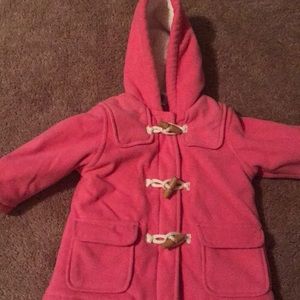 Infant peacoat w/ zip closure & toggle buttons.